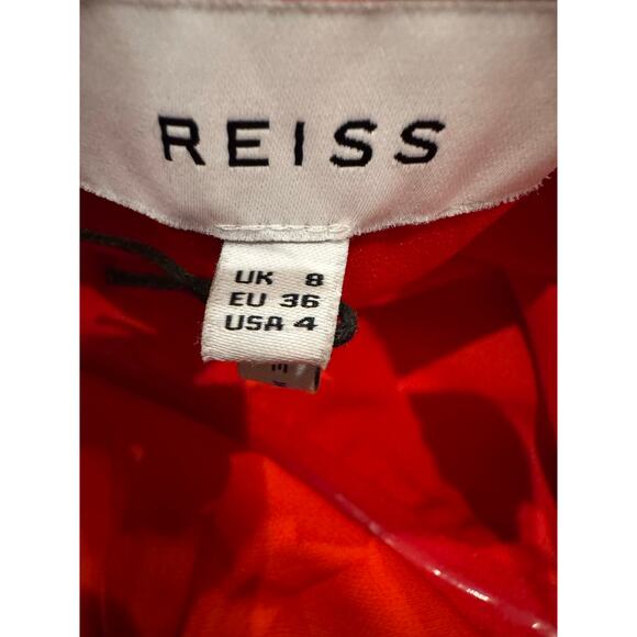 REISS-ROYA HALTER NECK PLEAT MIDI DRESS (new) - Picture 8 of 8